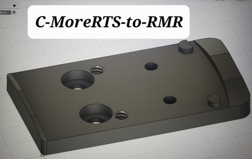C-More RTS - to - RMR (Red Dot Adapter Plate)